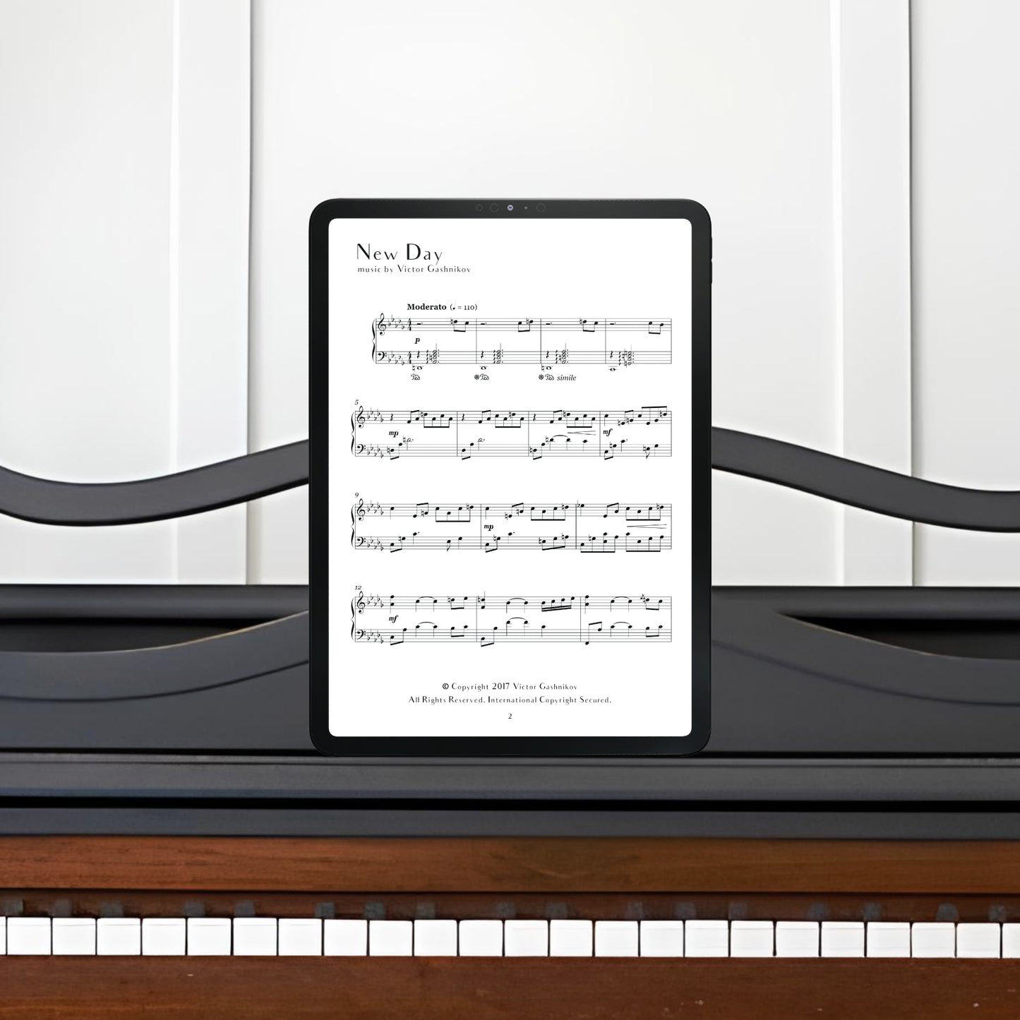 “New Day” piano sheets