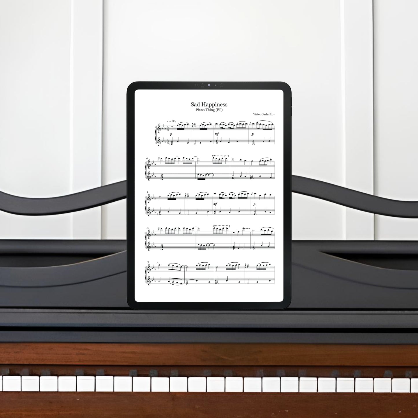 “Sad Happiness” piano sheets