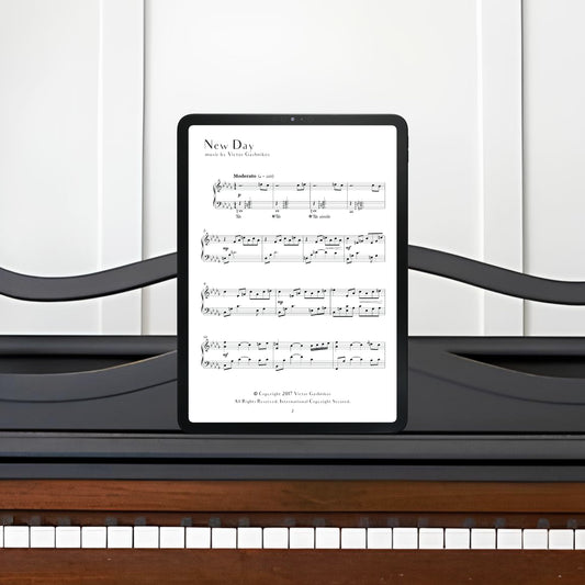“New Day” piano sheets