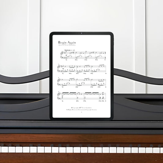 “Begin Again” piano sheets
