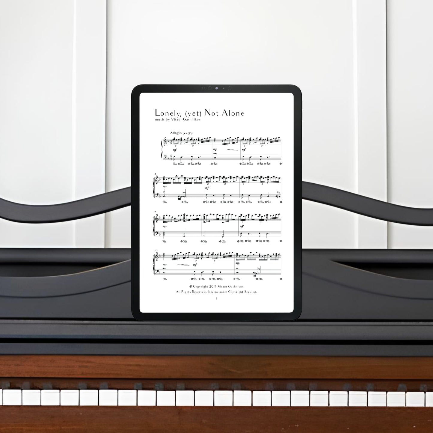 “Lonely, (yet) Not Alone” piano sheets