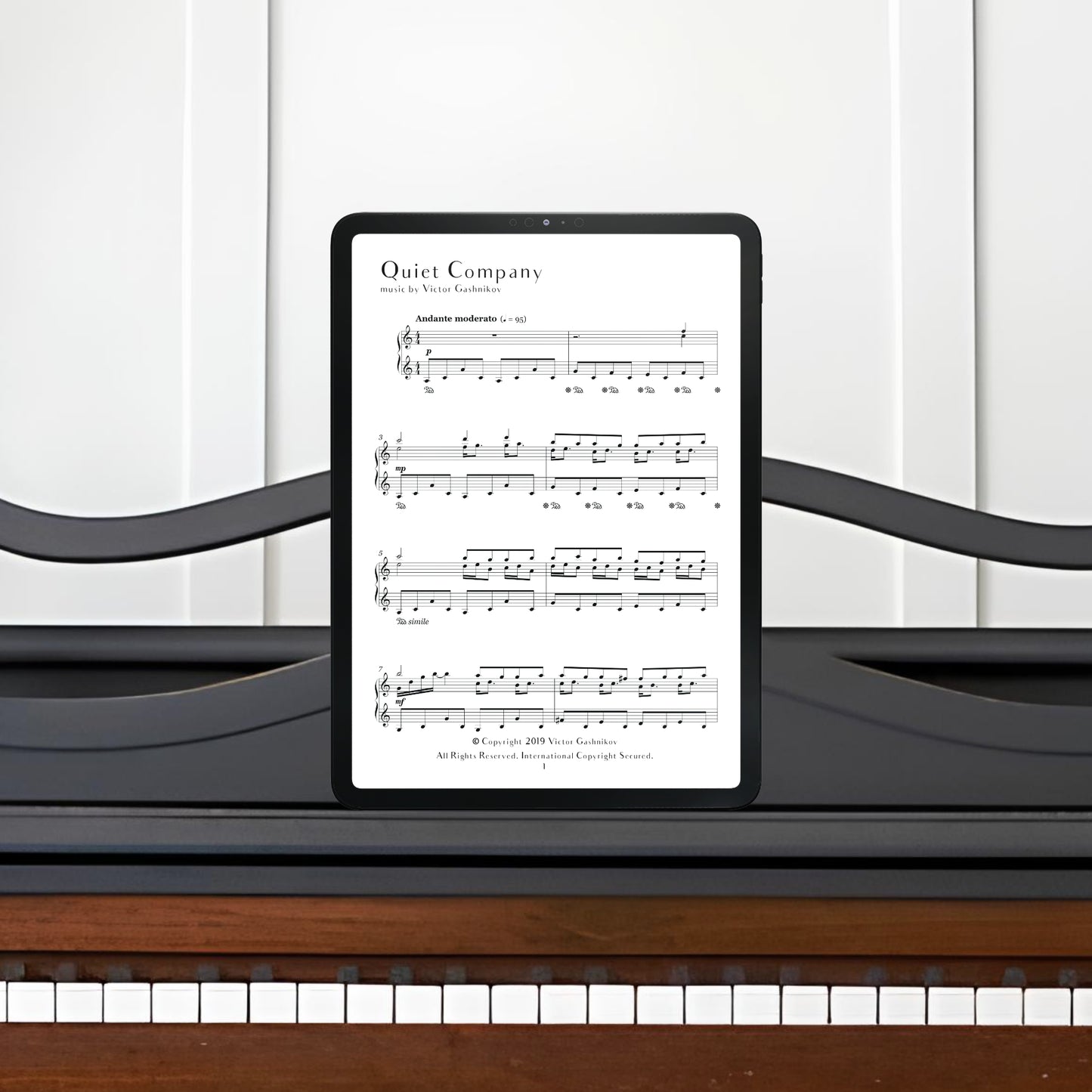 “Quiet Company” piano sheets