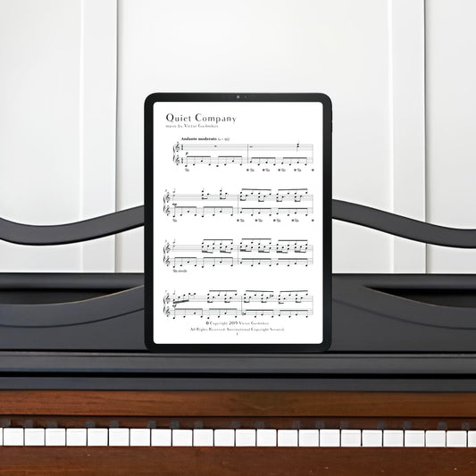 “Quiet Company” piano sheets
