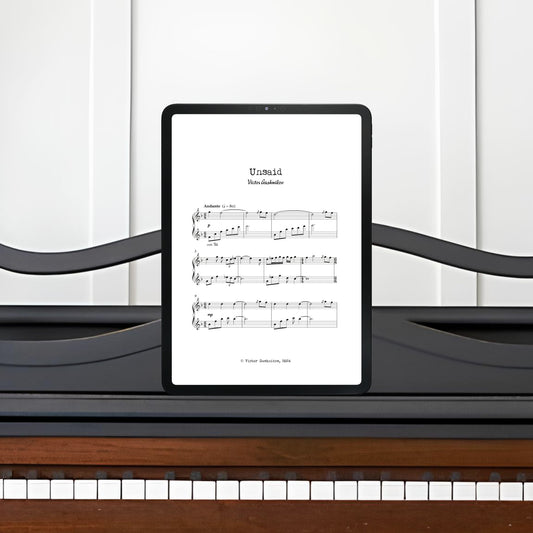 "Unsaid” piano sheets